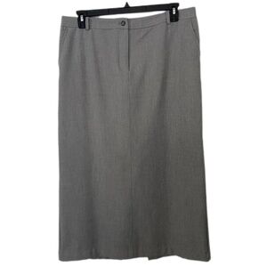 H&M DIVIDED Classic Gray Pencil Skirt with High Rear Slit Gray Size 14